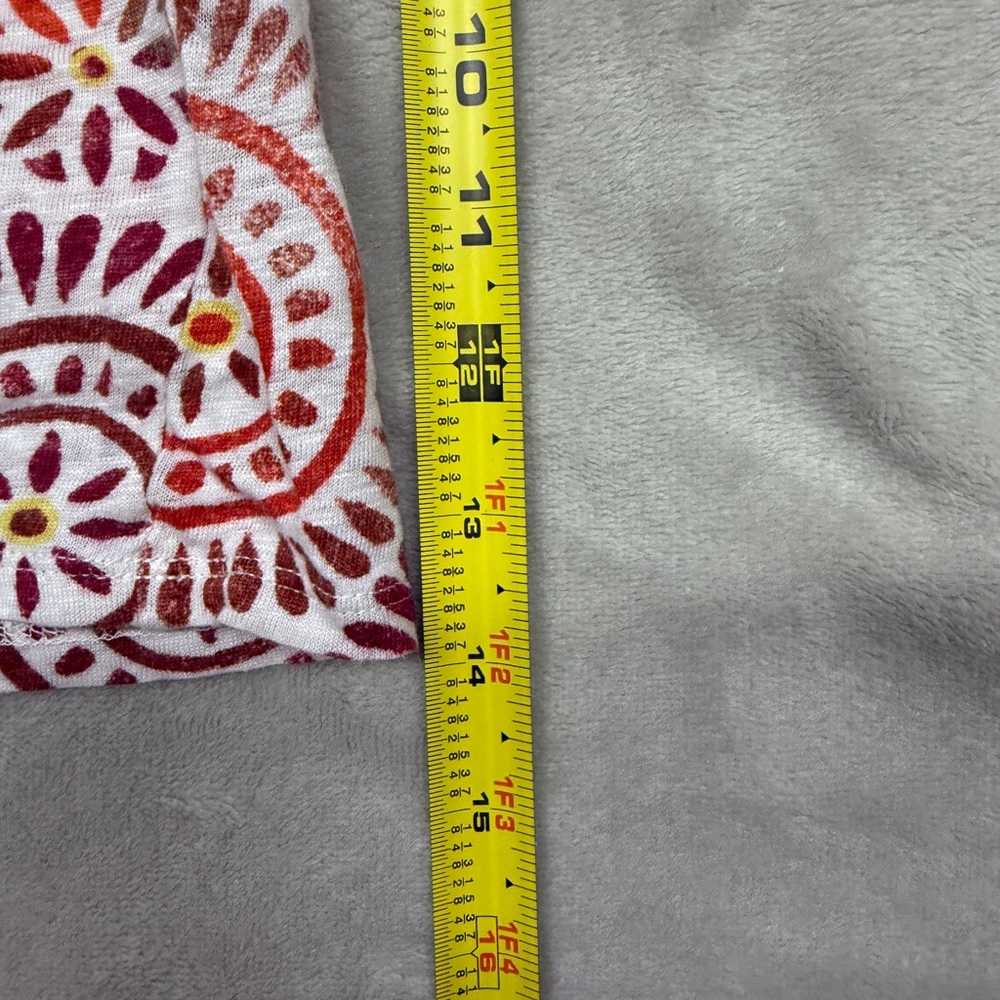 EUC LOFT Linen Size XS Multicolor Circular Pattern Top - Picture 9 of 12